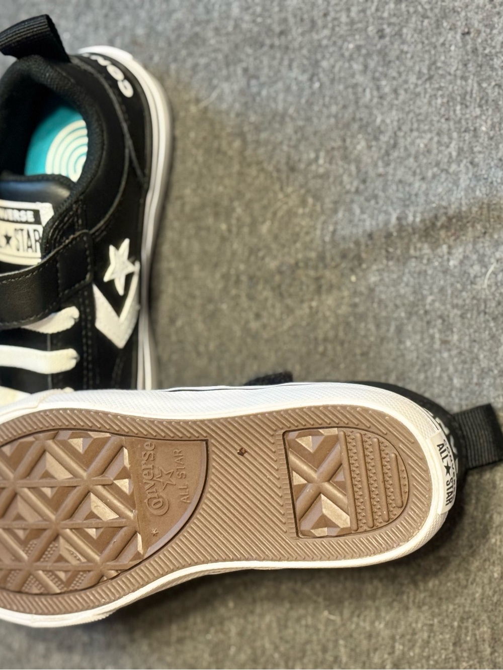 Converse Kids Black & White Low Top Sneakers with Star Logo - Picture 7 of 12